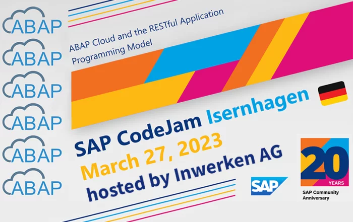 ABAP Cloud SAP CodeJam 27.03. Roadshow 20-jähriges Jubiläum